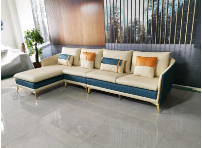 High-quality corner couch living area L-shaped fabric couch set sofa new