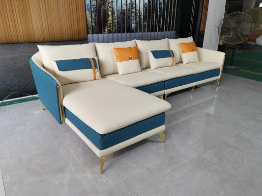 High-quality corner couch living area L-shaped fabric couch set sofa new