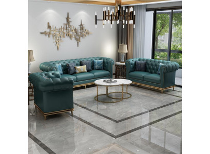 Chesterfield sofa set upholstery seating suites 2-piece set 3+2 seater new couch