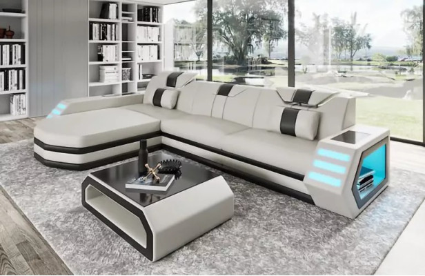 Living area sofa set, corner set, leather sofa, corner sofa, upholstery, upholstery