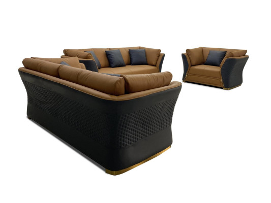 Leather sofa couch living landscape sofa suite design couches 3-2-1 seater