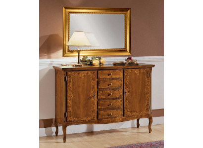 Luxury dresser mirror set wood console sideboard drawers dressers consoles