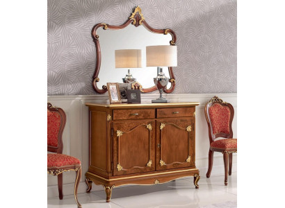 Sideboard dresser mirror dresser drawers wood Art Deco luxury design set 2-piece