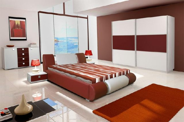Waterbed Bed Beds Double Bed Round Bed Marital Bed Leather Design Upholstered New Riva