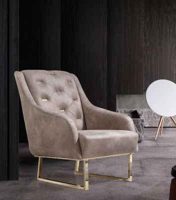 Armchair textile living room luxury design furniture chairs modern Chesterfield