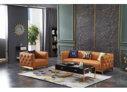 Classic sofa couch upholstery 3+1 seater couches leather seating suite