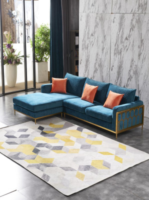 Fabric Modern Couch Living Area Textile Sofa Sofa Set Sofa L-Shape