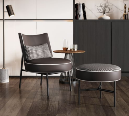 Armchair + Ottoman Club Chair Lounge Chair Cocktail Chair Relax Chair Recliner