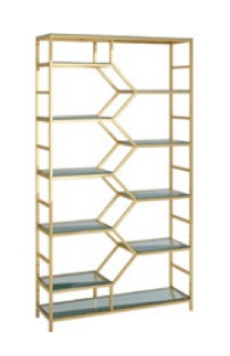 Metal shelf partition designer luxury shelves gold cabinet 3-piece set