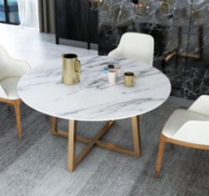 Design dining table round metal round tables living room luxury gold