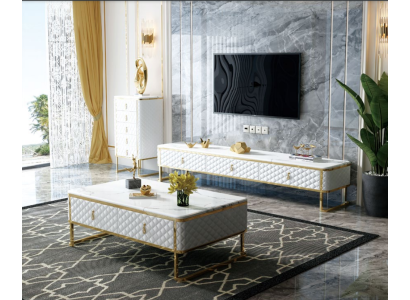 3-piece living room furniture set: designer living room sideboard + coffee table
