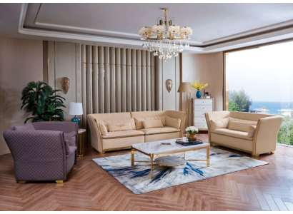 Sofa set couch set 3+2+1 designer sofa coffee table Italian luxury