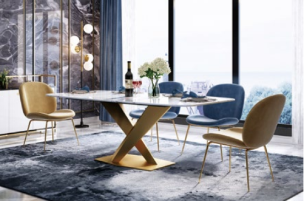 Dining table Italian designer furniture office conference luxury table metal