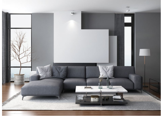 Living landscape corner sofa L-shaped couch seat upholstery set modern suite