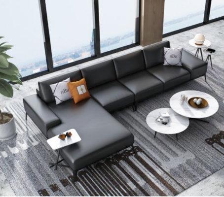 Italian upholstered seating corner leather couch modern suite living landscape