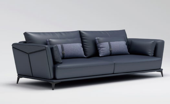 Italian Upholstered Seating Set 3+2+1 Group Leather Couch Modern Sofa