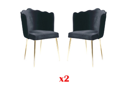 Dining room set Italian luxury furniture chair set 2x chairs group