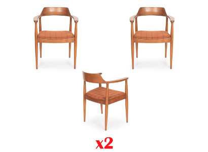 Armchair Set Upholstery 2x Cushion Seat Classic Seating Cushion Textile