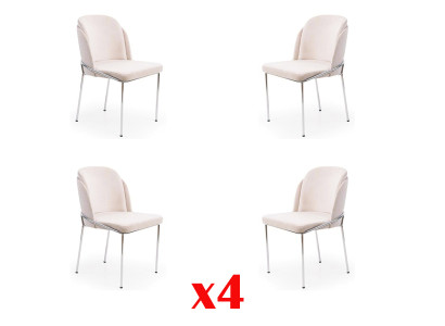 Chair 4X Chairs Set Group Dining Room Armchair Italian Style