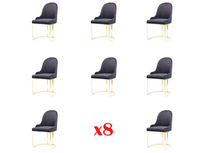 Set of armchair new 8x chairs chair upholstery design porch kitchen seating dining room