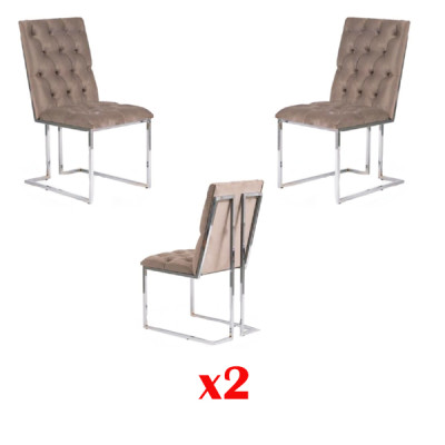 Dining room chairs textile set 2x chair designer wood fabric upholstery backrest