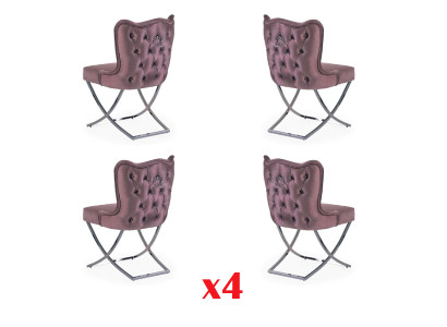 Chesterfield Set Chair Textile Upholstery Group Hotel 4x Set New