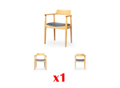 Chairs Upholstery Wood Modern Designer Backrest Seat Armchair Dining Room