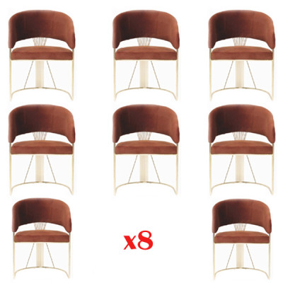 Dining set 8 fabric chairs upholstered chair set group chairs