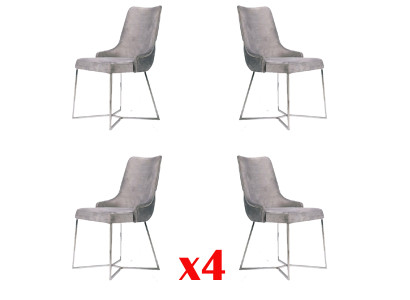 Set of chairs with upholstery, textile fabric, wood padded dining chairs