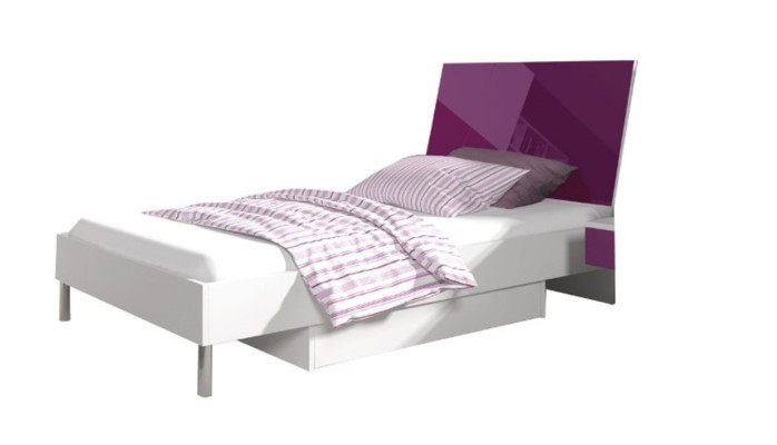 Bed + Nightstand Children's Room Furniture Bed Children's Bed Nightstand 2-piece Set Purple New