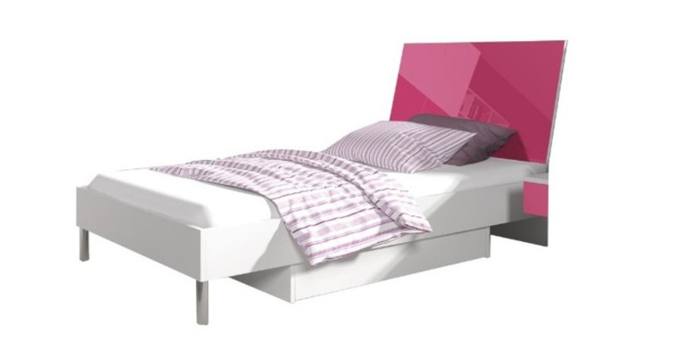 Bed + Nightstand Children's Room Bedroom Furniture Beds 2-Piece Set Pink