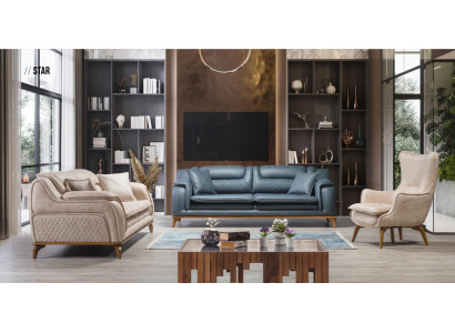 Armchair Beige 1-Seater Luxury Living Room Classic Design Italian