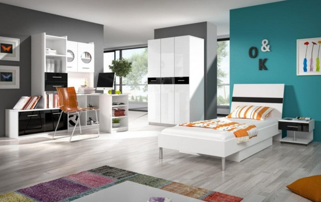 Cabinet Cabinets Wardrobe High Gloss Wardrobes Children's Room White New