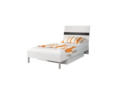 Beds Wood Design Single Bed High Gloss Single Children's Room Bed Boy Black