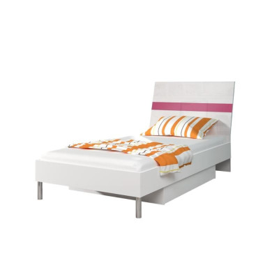 Beds Pink Wood Design Single Bed High Gloss Single Children's Room Bed Girl