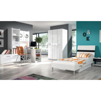 Modern desk wood corner desk youth children's room white furniture design