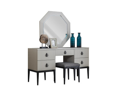 Dressing table with mirror gray bedroom design console stool new