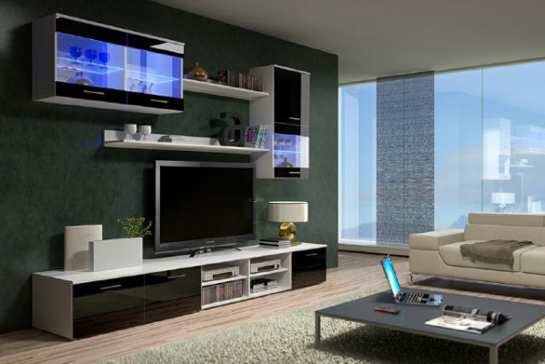 An exquisite wooden TV nightstand in a modern style for your living room