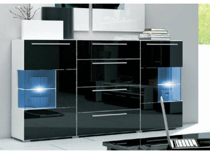 Designer dresser glass display cabinet sideboard highboard cabinet LED high-gloss dressers