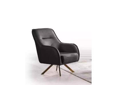Design armchair upholstery living room wood modern luxury brown lounge