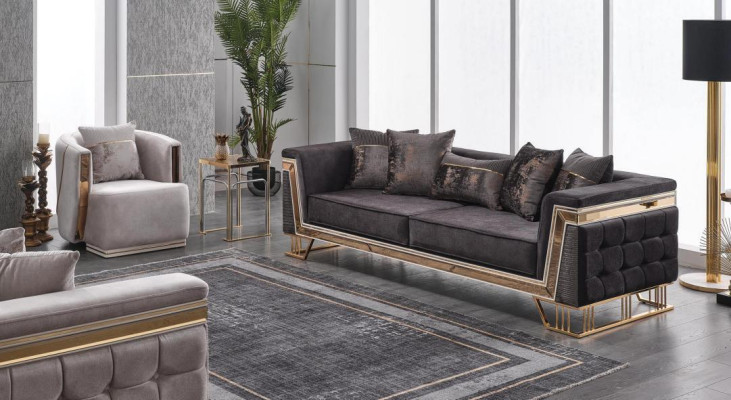 Upholstery Set Luxury Sofas Three-Seater Armchair Modern Living Room Couch