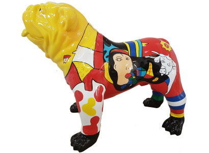 Design Figures Sculptures Modern Bulldog Sculpture Decor Garden New Decoration