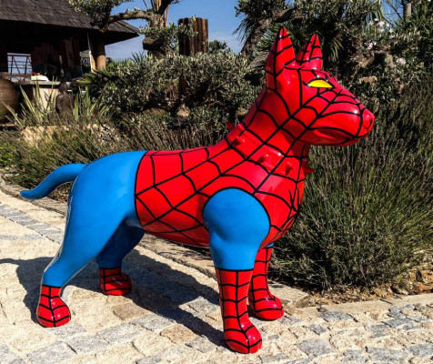 Designer figure statue modern dog figures decoration garden sculpture sculptures