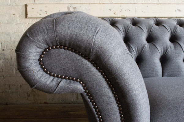 Chesterfield 3-seater upholstered couch leather sofa couches fabric modern style material