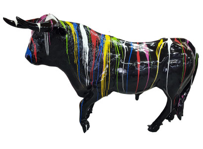 Design figures sculptures modern abstract sculpture bull garden decoration xxl