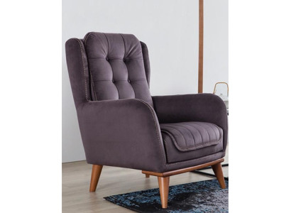 Chesterfield Armchair Relax Club Sofa Single-Seater Upholstered Furniture Brown