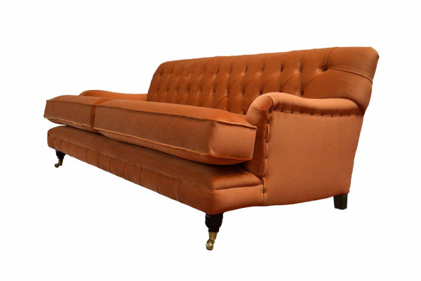 Three-seater sofa 3-seat fabric Chesterfield modern design living room couch