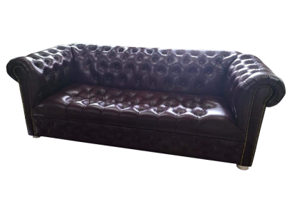 Chesterfield Sofa 3 Seater Leather Sofa Couch Brown Modern Sofas 230cm