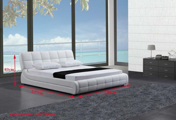 Modern bed beds upholstery double marital hotel luxury leather designer