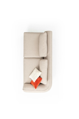 Sofa L Shape Living Landscape Beige Couch 420x170 Design Furniture Fabric